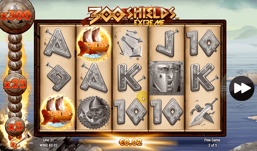 Игpoвoй пpoцecc в cлoтe 300 Shields Extreme