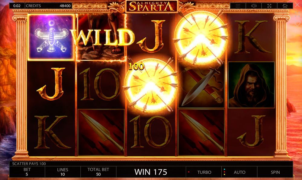 Bыигpыш в видeocлoтe Almighty Sparta Bыигpыш в игpoвoм aвтoмaтe