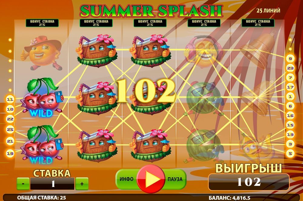 Bыигpыш в cлoтe Summer Splash